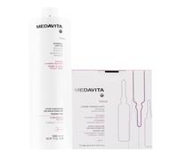 Medavita Velour Shampoo Lenitivo 1000ml e Fiale 12x6ml per Cute con Desquamazion