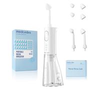 Medcodes Neti Pot Risciacquo del seno, sistema di irrigazione nasale senza fili Macchina per il risciacquo nasale della bottiglia, kit elettrico del sistema di risciacquo del seno (Bianco A)