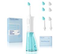 Medcodes Sistema di Lavaggio Nasale Elettrico Aggiornato, Macchina per Risciacquo Sinusale con 30 Buste di Sale, Aspiratore Nasale Autopulente con Raccolta Automatica Rifiuti (Large D)