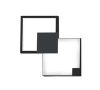 MEDEA-64 N Lampada da parete 64cm led struttura nera in metallo diffusore acrilico satinato, 72W, 3000K, 4680L