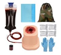 MedEduQuest Kit di allenamento per ferite da arma da fuoco, kit di allenamento Stop The Bleed, kit di controllo sanguinamento per lezioni mediche - borsa per il trasporto