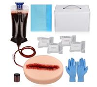 MedEduQuest Kit di allenamento per lacerazione, kit di allenamento Stop The Bleed, kit per il controllo del sanguinamento per lezioni mediche, custodia per il trasporto
