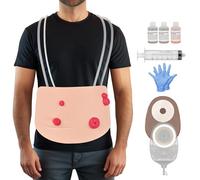 MedEduQuest Kit indossabile per la cura della stomia, modelli di stomia per l'educazione medica, kit modello di pratica per l'insegnamento dimostrativo