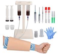 MedEduQuest Kit indossabile per pratica flebo per studenti di infermieristica, kit di formazione flebo per infermieri, manicotto per braccio per venipuntura per pratica di iniezione