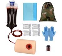 MedEduQuest Kit per allenamento di ferite e laccio emostatico, kit di allenamento per lezioni mediche, borsa per il trasporto