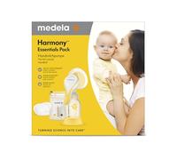 Medela Harmony Essentials Pack - Set con tiralatte manuale Harmony, coppa per il seno PersonalFit Flex, sacchetti per il latte materno e coppette assorbilatte - Ideale per l’uso fuori casa