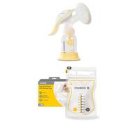 Medela Harmony Tiralatte Manuale + Sacche Easy Pour per Latte Materno, 100 pezzi