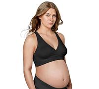 Medela Keep Cool Sleep Bra, Reggiseno senza cuciture per maternità e allattamento con zone di respirazione posteriore completa, nero, M