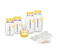Medela Set Store e Feed, Bottiglie per la conservazione del latte materno, tettarella Calma, sacche per la conservazione del latte materno, Senza BPA