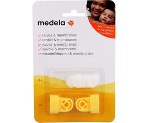 Medela Valvole e Membrane di Ricambio per Tiralatte Swing, Mini Electric e Harmony, Silicone, Trasparente