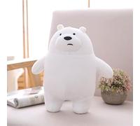 MEDFL 12-70CM Cartoon The Three Bare Bears Plush Doll Cute Stand Panda Polar Bear Teddy Bear Peluche per Bambini Regali 40cm White
