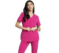 MEDHOODIE Casacca da donna Grace per il medico e la cura - Casacca moderna e comoda con tre pratiche tasche - Abbigliamento medico professionale, rosa fucsia, S