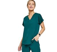 MEDHOODIE Casacca da donna Kendall per il medico e la cura - Casacca moderna e comoda con due pratiche tasche - Abbigliamento medico professionale, Eden Green, XL plus