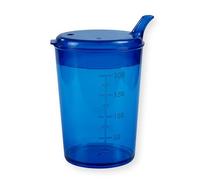 Medi-Inn+ 250 ML Bicchiere a Becco Tazza a Becco, Coppa, Tazza Vari Colori + Trinköffnungen blu, Trinköffnung: 4 x 4 mm