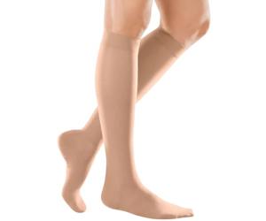 medi mediven elegance 0240112 - Calze a compressione da donna, lunghezza al ginocchio, con punta chiusa, CCL2, senza nastro adesivo, colore caramello, taglia II normale