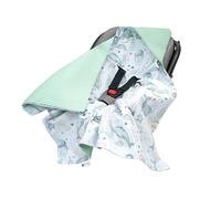 Medi Partners Coperta 100% Cotone Waffle 85x85cm Bifacciale Multifunzionale Minky Morbida e Accogliente con Cappuccio per Passeggini Marsupio