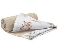 Medi Partners Coperta per Neonata Copertina Neonato per lettino - 100% Cotone 75x100cm naturale Blanket Neonati Invernale Estate Bifacciale Carrozzina Bambino (Safari Di Waffle Marroni)