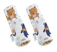 Medi Partners 2 pezzi Protezione per cintura di sicurezza per auto 17x22 cm Bambino 100% cotone Minky Double Sided Punti di attrito per auto sportive