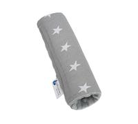 Medi Partners Copri Cintura di Sicurezza Auto Copricintura Bambini Car Cuscino 17x22cm 100% Cotone Minky Cinture Kids Copri Seggiolino Protezione (Stelle grigie con Minky)