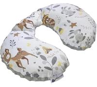 Cuscino cervicale per bambini 100% Cotone/Minky Medi Partners Cuscinetti cervicale per auto per il collo del sonno da Viaggio in Auto Passeggino (Cervo con Minky grigio)
