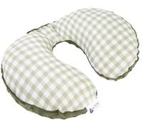 Cuscino cervicale per bambini 100% Cotone/Minky Medi Partners Cuscinetti cervicale per auto per il collo del sonno da Viaggio in Auto Passeggino (Griglia con oliva Minky)