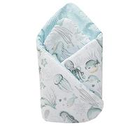 Medi Partners Cuscino cono bambino 100% Cotone 75x75cm Coperta del bambino Doppia faccia Morbido Tutto l'anno Corna per neonati Multifunzionale (Oceano)