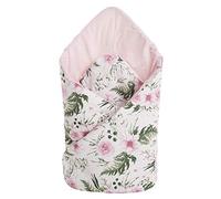 Medi Partners Cuscino cono bambino 100% Cotone 75x75cm Coperta del bambino Doppia faccia Morbido Tutto l'anno Corna per neonati Multifunzionale (Fiori rosa)