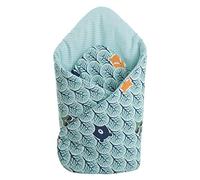 Medi Partners Cuscino cono bambino 100% Cotone 75x75cm Coperta del bambino Doppia faccia Morbido Tutto l'anno Corna per neonati Multifunzionale (Foresta alla menta)