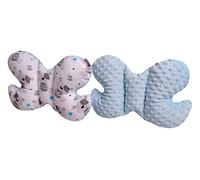 Medi Partners Cuscino per la testa per bambini, 100% Cotone/Minky cuscino cervicale per auto passeggino viaggi sonno collo