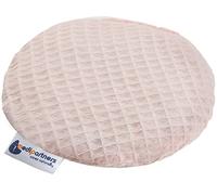 Medi Partners Cuscino termico con noccioli di ciliegia per bambini 180g rotondo 15 cm ecologic 100% cotone Waffle calore + terapia del freddo (Rosa Chiaro)