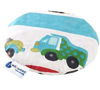 Medi Partners Cuscino termico con noccioli di ciliegia per bambini 180g rotondo 15cm ecologic 100% cotone calore + terapia del freddo (Auto turchesi)