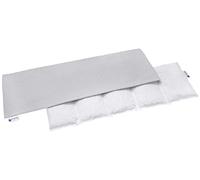 Medi Partners Cuscino termico microonde con noccioli di ciliegia grande 800g 60x20cm 100% Fodera Lavabile Cotone Riscaldante Cuscino Cervicale per terapia del freddo e del calore (Grigio Waffle)