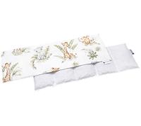 Medi Partners Cuscino termico microonde con noccioli di ciliegia grande 800g 60x20cm 100% Fodera Lavabile Cotone Riscaldante Cuscino Cervicale per terapia del freddo e del calore (Safari)