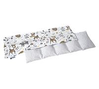 Medi Partners Cuscino termico microonde con noccioli di ciliegia grande 800g 60x20cm 100% Fodera Lavabile Cotone Riscaldante Cuscino Cervicale per terapia del freddo e del calore (Cervo)