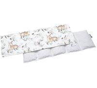 Medi Partners Cuscino termico microonde con noccioli di ciliegia grande 800g 60x20cm 100% Fodera Lavabile Cotone Riscaldante Cuscino Cervicale per terapia del freddo e del calore (Cervo in foglie)