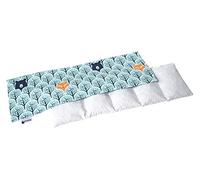 Medi Partners Cuscino termico microonde con noccioli di ciliegia grande 800g 60x20cm 100% Fodera Lavabile Cotone Riscaldante Cuscino Cervicale per terapia del freddo e del calore (Foresta)