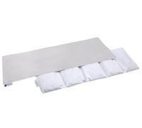 Medi Partners Cuscino Termico noccioli ciliegio 60x20cm 800g 100% Cotone 5 Camere Grande Terapia del freddo Federa sfoderabile (Grigio)