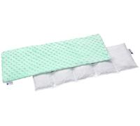 Medi Partners Cuscino Termico noccioli ciliegio 60x20cm 800g Minky 5 Camere Grande Terapia del freddo Federa sfoderabile (Menta)