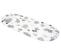 Medi Partners Lenzuola Lettino Culla 86x40 Lenzuolo Navicella Neonato Carrozzina con Angoli - 100% Cotone Passeggino Materasso Fitted Sheet Coprimaterasso (Zoo Di Menta)