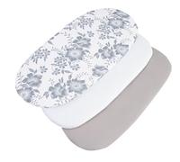 Medi Partners Lenzuola Lettino Culla 86x40 Set 3 Lenzuolo Navicella Neonato Carrozzina con Angoli - 100% Cotone Passeggino Materasso Fitted Sheet Coprimaterasso (Berry-Bianco-Grigio)