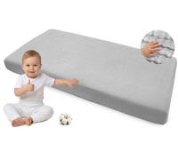 Medi Partners Lenzuola Lettino Neonato 60x120-100% Cotone Mussole Lenzuolo con Angoli Culla Coprimaterasso fitted Materassino Sheet Letto Bambino Lenzuolino (Grigio)