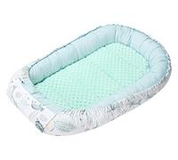 Medi Partners Nido per Neonato Bozzolo Neonati 100x60x15 Babynest 100% Cotone Inserto Removibile Cocoon Baby Multifunzionale Riduttore per Bambini (Oceano di menta Minky)
