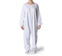 MEDI.TECH ITALY - Pigiama Sanitario Donna Invernale Anziani, Tutone Intero Cerniera Posteriore, Provenzale Due Colori