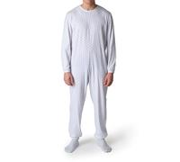 MEDI.TECH ITALY - Pigiama Sanitario per Anziani da Uomo in Cotone con Cerniera Posteriore - Tutone per Anziani con Alzheimer o Incontinenza Made Italy