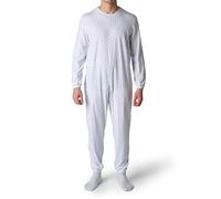 MEDI.TECH ITALY - Pigiama Sanitario per Anziani da Uomo in Cotone con Cerniera Posteriore - Tutone per Anziani con Alzheimer o Incontinenza Made Italy