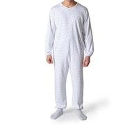 MEDI.TECH ITALY - Pigiama Sanitario Uomo Invernale Anziani, Tutone Cerniera Posteriore, Trattini Blu Rossi e Grigi