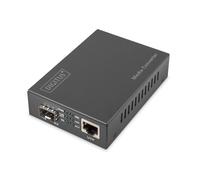 DIGITUS 10 Gigabit convertitore multimediale RJ45 / SFP supporta 1G, 2.5G, 5G e 10G, 12V, 5W, RJ45/SFP+ - 10 Gigabit, SFP