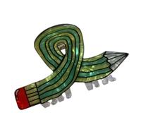 Media Size Penna Artiglio Dei Capelli Divertente Matita Colorata Forcina Dei Capelli Durevole Artiglio Clip Per Varie Acconci