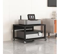 Media Stand Audio Rack - Supporto stereo moderno Mid-Century per console di gioco, DVD e apparecchiature AV - Mensola angolare e supporto per giradischi per soggiorno e sale da gioco.