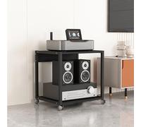 Media Stand Audio Rack - Supporto stereo moderno Mid-Century per console di gioco, DVD e apparecchiature AV - Mensola angolare e supporto per giradischi per soggiorno e sale da gioco.